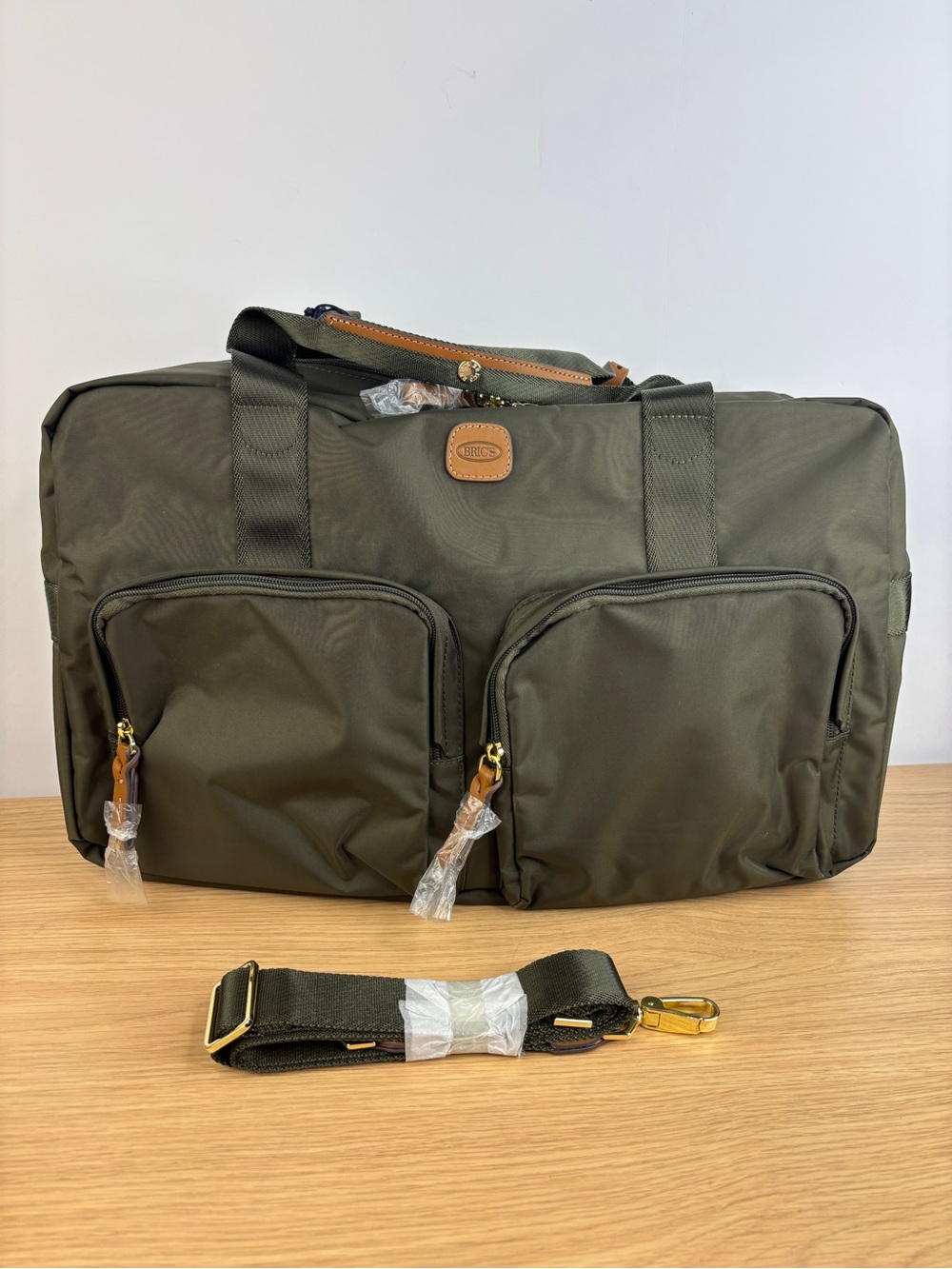 Bric's X-Travel 18" Boarding Duffel with Pockets Olive Color NWT
